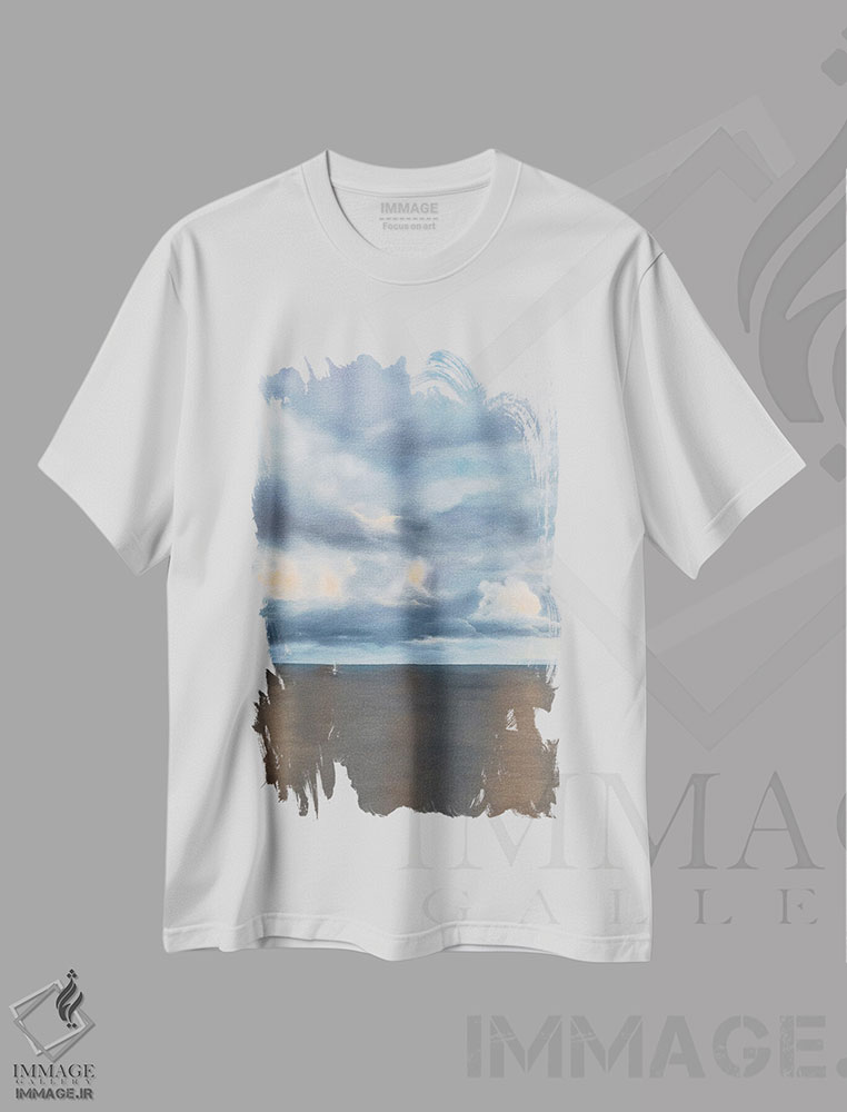 تیشرت طرح دار افق های نو، دکور ساحلی اثر آلسیا یرمیوا | immage.ir
