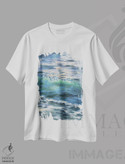 تیشرت طرح دار شنا در صبح، دکور ساحلی اثر آلسیا یرمیوا | فروشگاه ایماژ