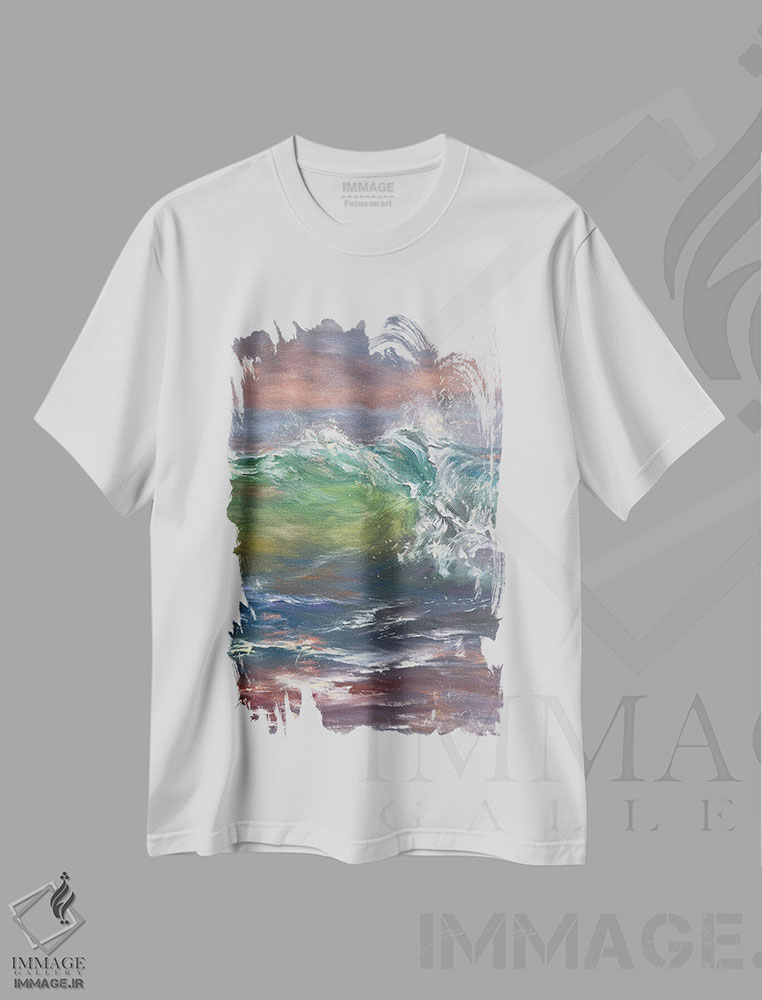 تیشرت طرح دار سپیده دم اوت، دکور ساحلی اثر آلسیا یرمیوا | immage.ir