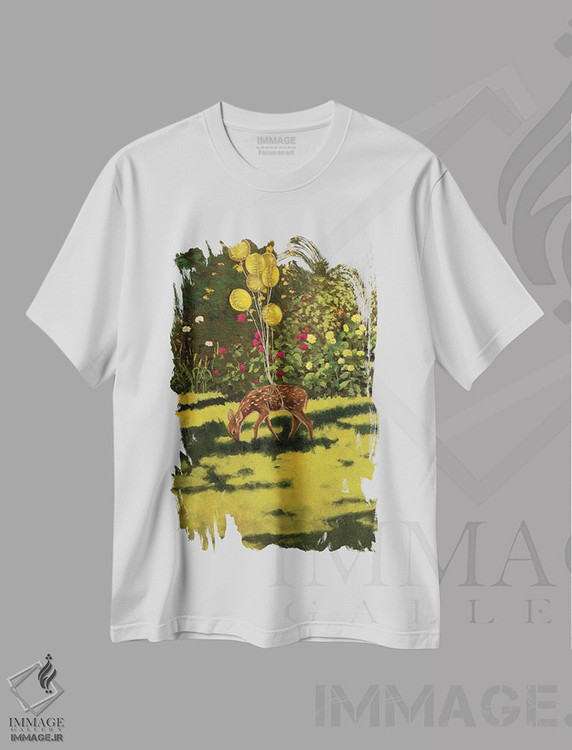 تیشرت طرح دار گوزن شوکا، دکور معاصر اثر اگنیشکا تورک | فروشگاه ایماژ