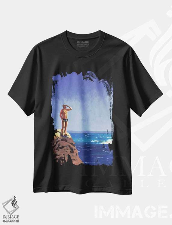 تیشرت طرح دار آماده برای پرش II، هنر فاخر معاصر اثر اگنیشکا تورک | فروشگاه ایماژ