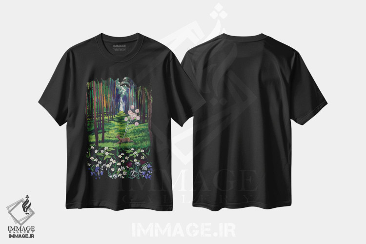 تیشرت طرح دار جنگل بهاری III، دکور معاصر اثر اگنیشکا تورک | immage.ir