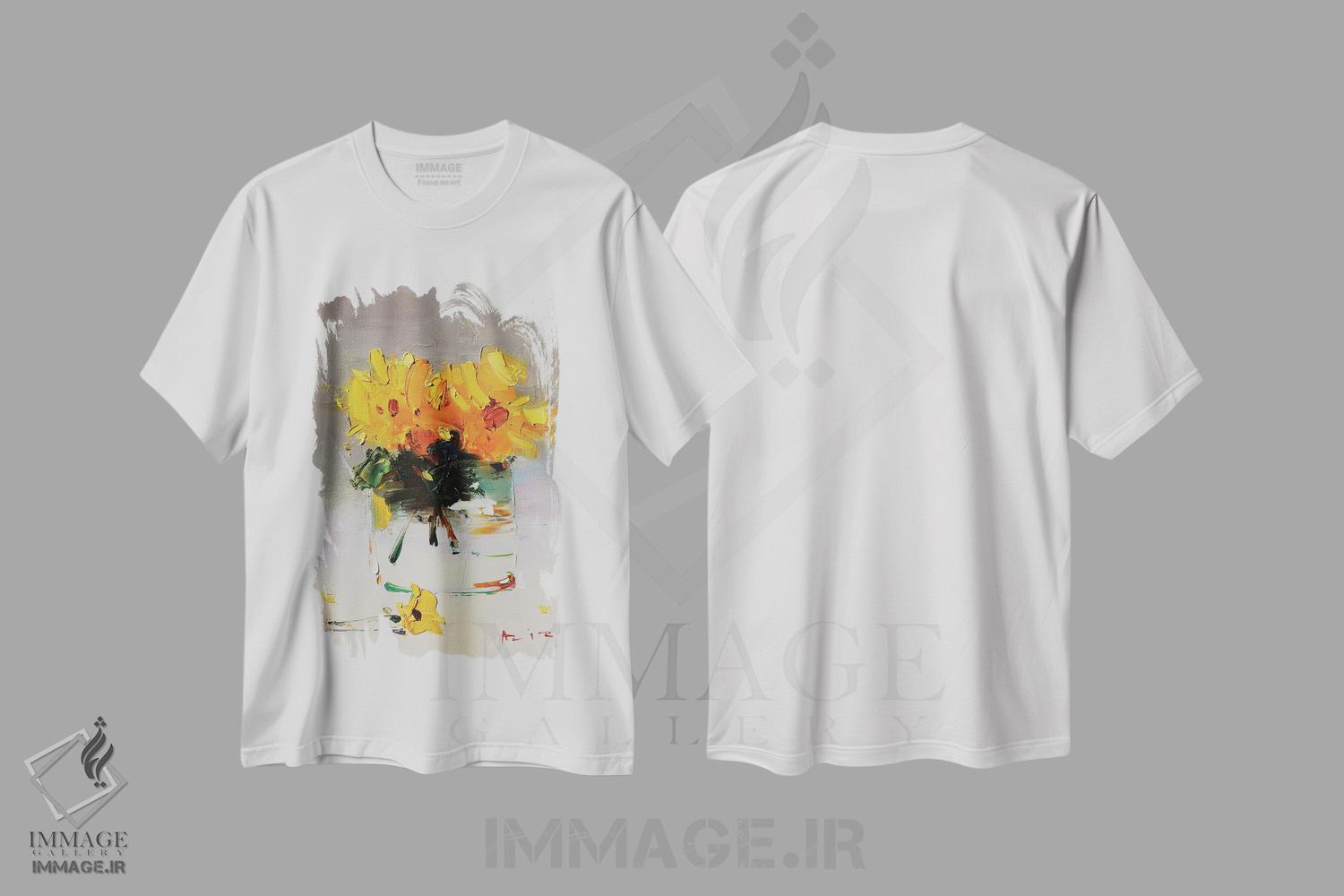 تیشرت طرح دار قاصدک ها، دکور معاصر اثر عزیز سلیمان اف | فروشگاه ایماژ