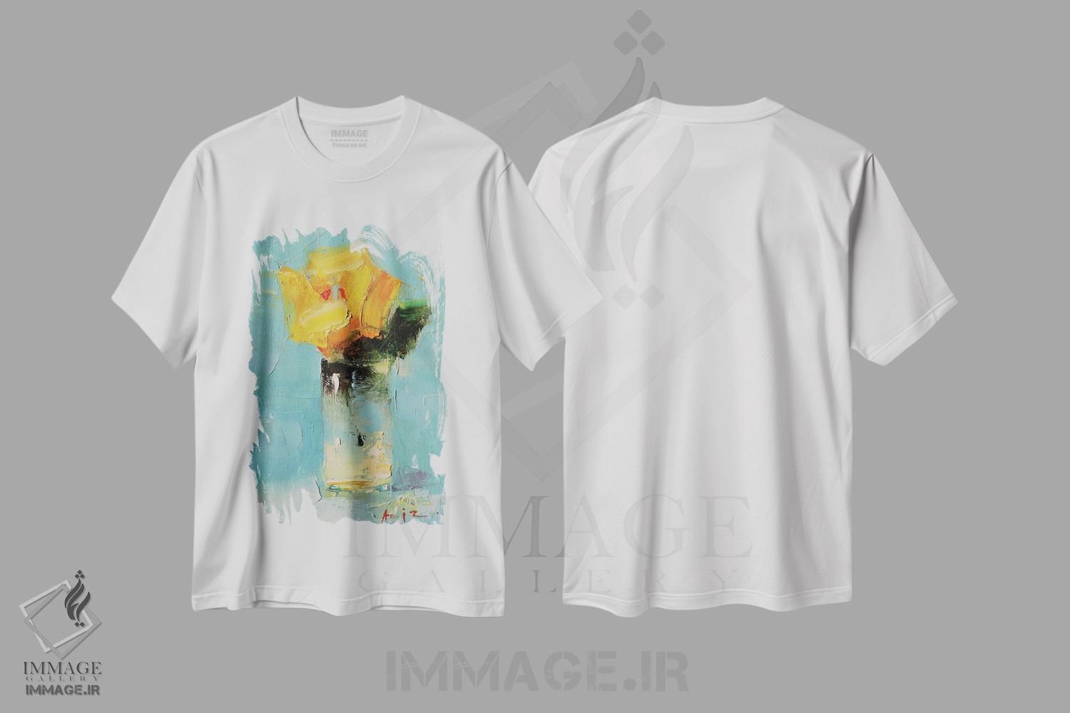 تیشرت طرح دار رز زرد، دکور معاصر اثر عزیز سلیمان اف | immage.ir