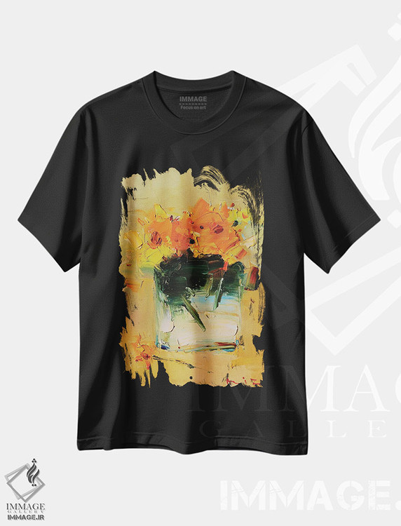 تیشرت طرح دار قاصدک ها در لیوان، دکور معاصر اثر عزیز سلیمان اف | immage.ir