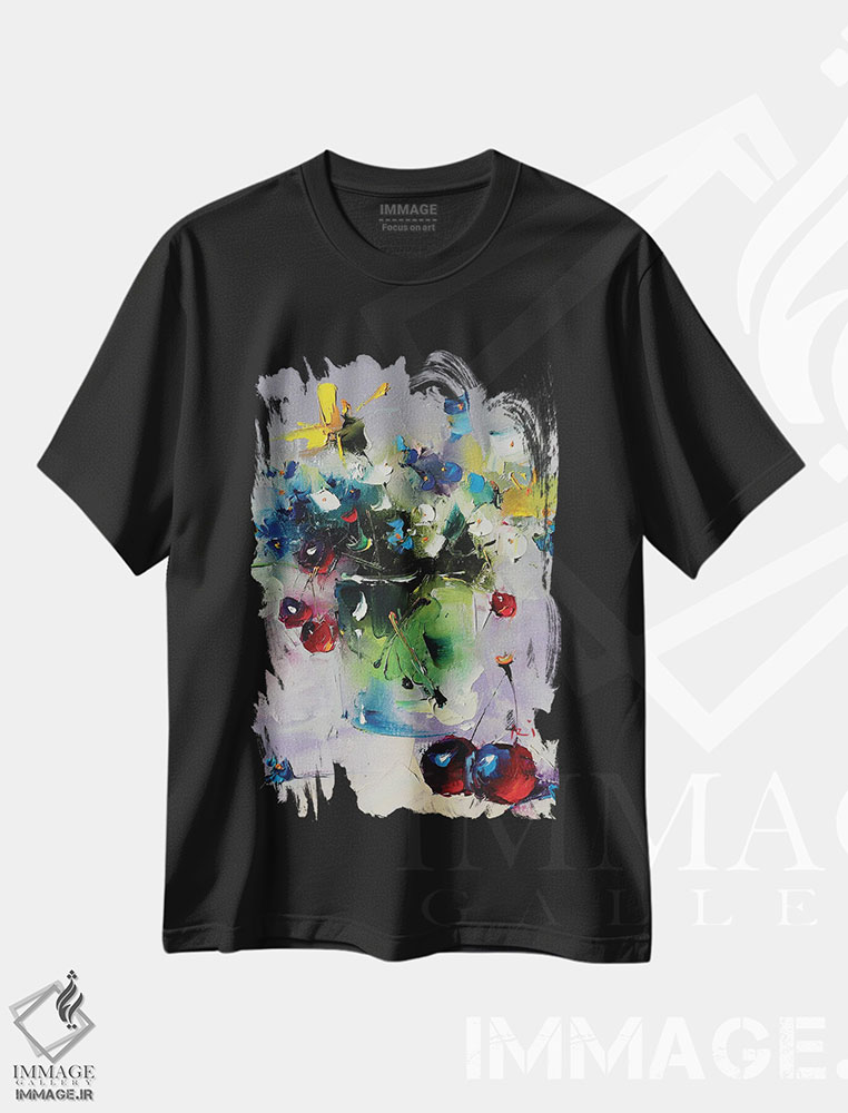 تیشرت طرح دار دسته گل با توت ها، دکور معاصر اثر عزیز سلیمان اف | immage.ir