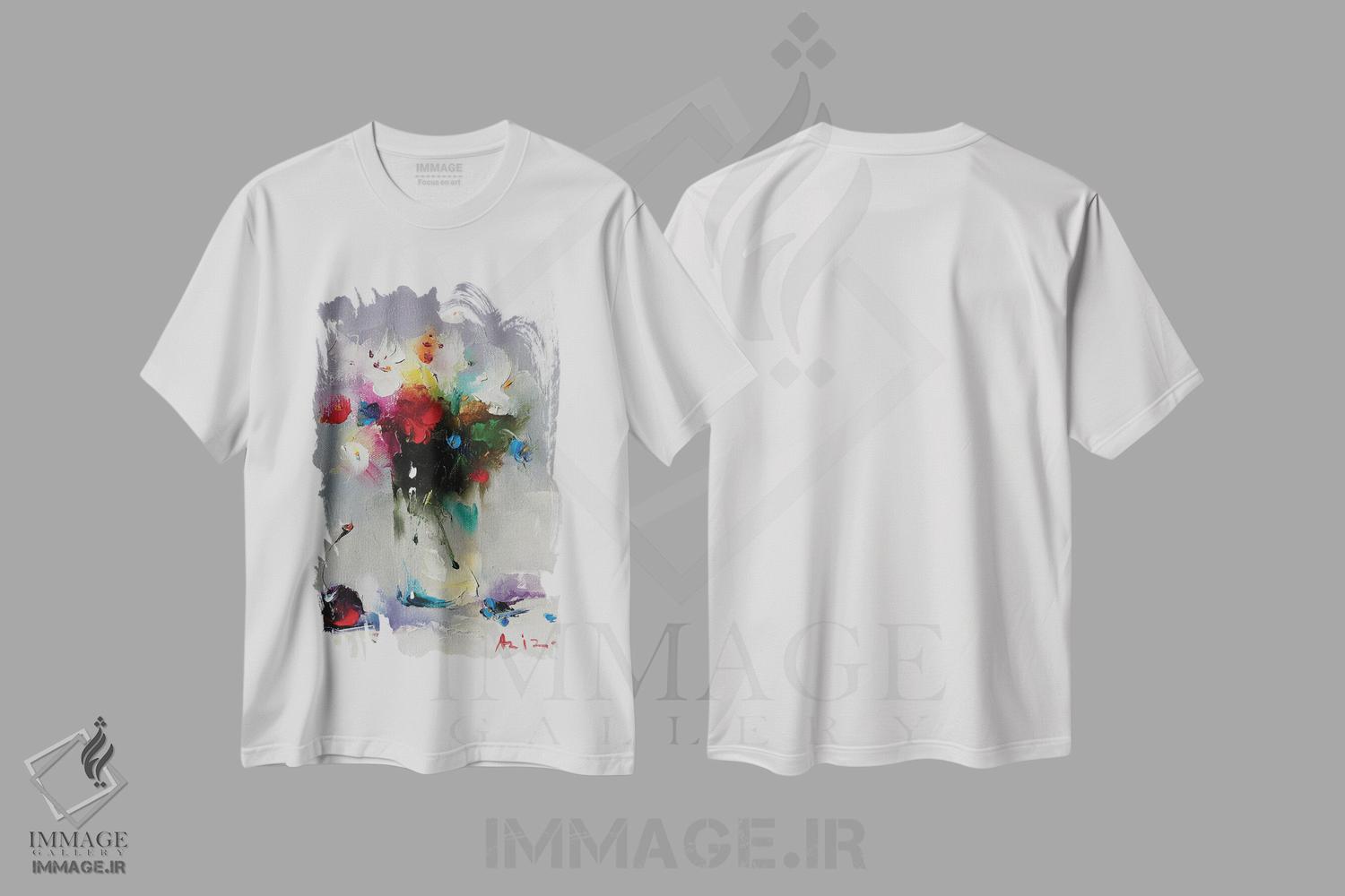 تیشرت طرح دار دسته گل گل ها، دکور معاصر اثر عزیز سلیمان اف | immage.ir