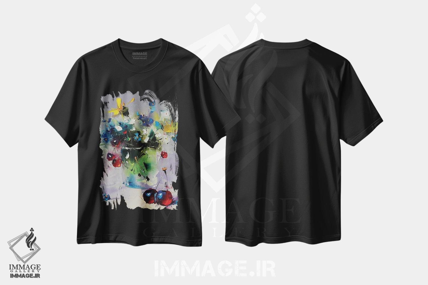 تیشرت طرح دار دسته گل با توت ها، دکور معاصر اثر عزیز سلیمان اف | immage.ir