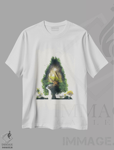 تیشرت طرح دار مسیر طی نشده، هنر دیجیتال اثر برت بیگرز | فروشگاه ایماژ