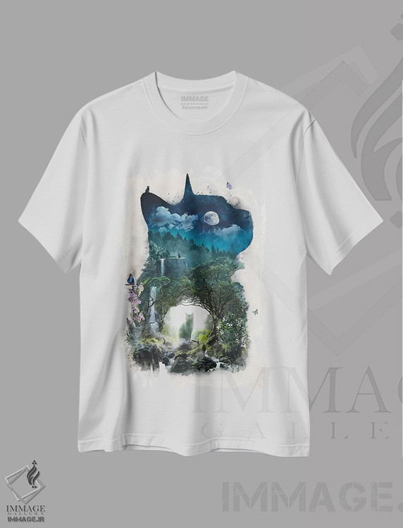 تیشرت طرح دار قلمرو گربه ها، هنر دیجیتال اثر برت بیگرز | immage.ir