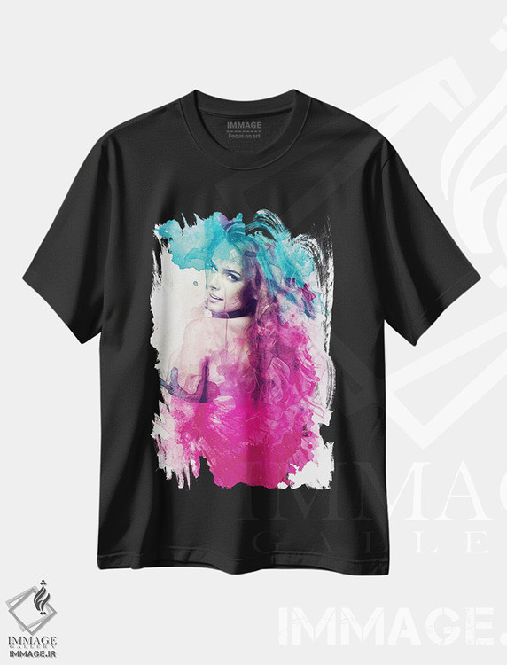 تیشرت طرح دار زنان سرزنده، هنر دیجیتال اثر برت بیگرز | immage.ir