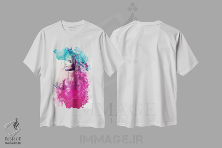 تیشرت طرح دار زنان سرزنده، هنر دیجیتال اثر برت بیگرز | فروشگاه ایماژ