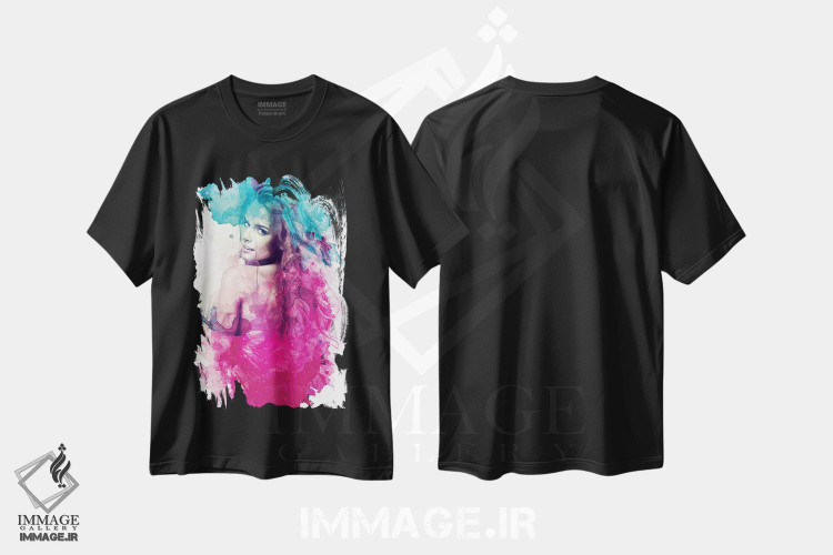 تیشرت طرح دار زنان سرزنده، هنر دیجیتال اثر برت بیگرز | immage.ir