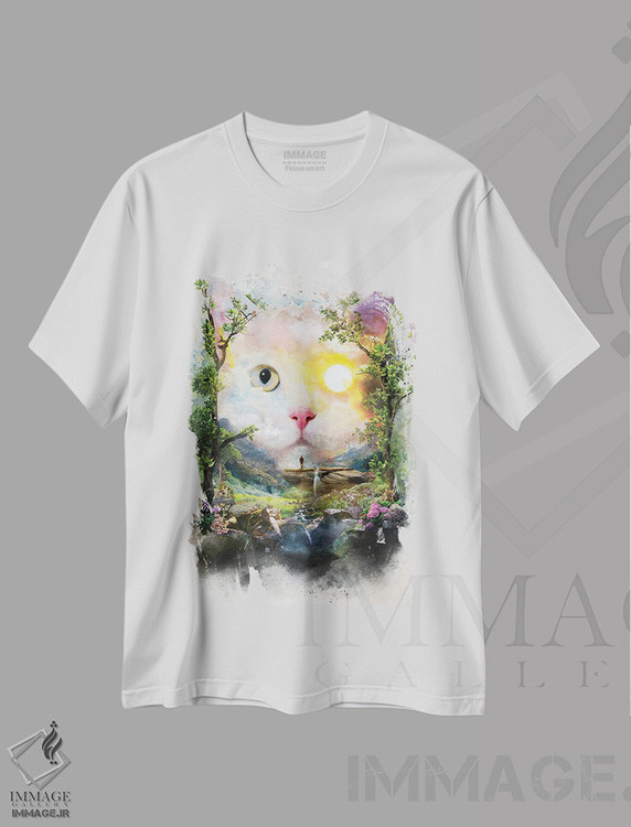 تیشرت طرح دار گربهٔ روز، هنر دیجیتال اثر برت بیگرز | فروشگاه ایماژ