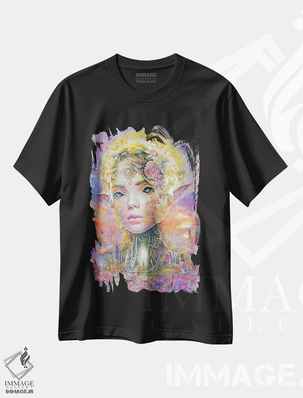 تیشرت طرح دار دریاد غروب، هنر فاخر معاصر اثر برت بیگرز | فروشگاه ایماژ