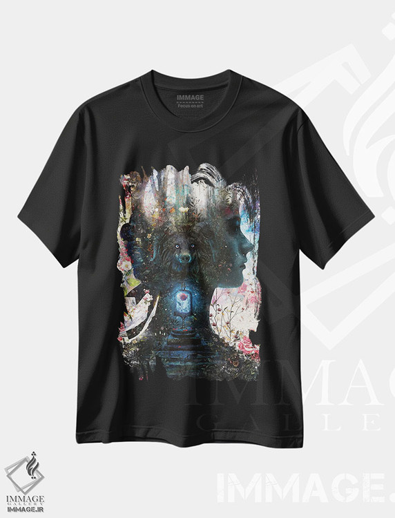 تیشرت طرح دار زیبایی و هیولایش، هنر دیجیتال اثر برت بیگرز | فروشگاه ایماژ