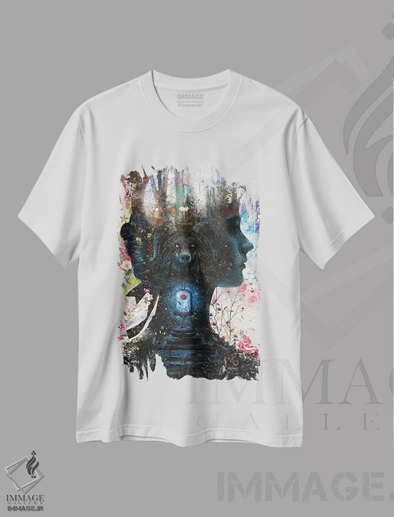 تیشرت طرح دار زیبایی و هیولایش، هنر دیجیتال اثر برت بیگرز | immage.ir