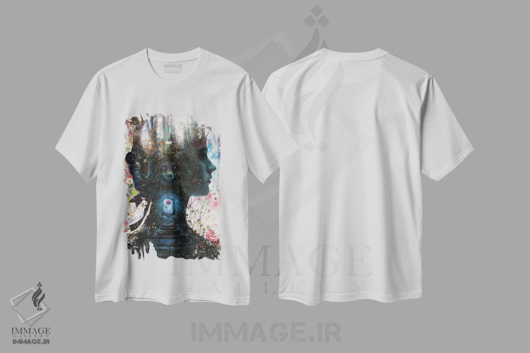 تیشرت طرح دار زیبایی و هیولایش، هنر دیجیتال اثر برت بیگرز | immage.ir