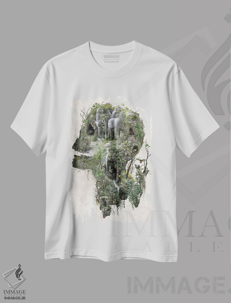 تیشرت طرح دار معبد رؤیاها، دکوراسیون جایگزین اثر برت بیگرز | فروشگاه ایماژ