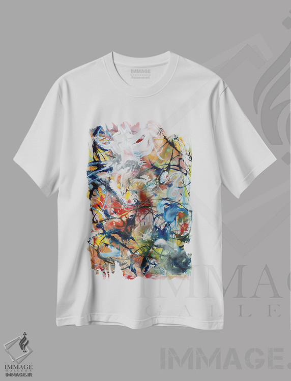 تیشرت طرح دار درهم تنیدگی ۷۰، آبستره اثر بلیک براشر | فروشگاه ایماژ