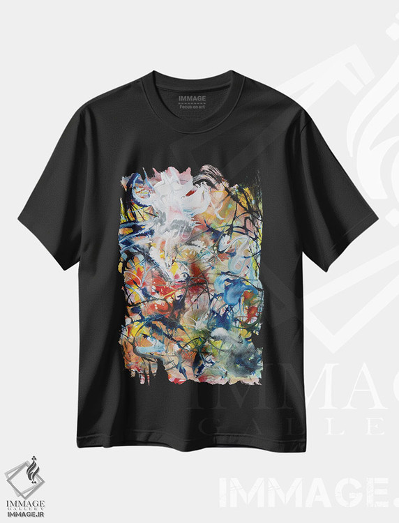 تیشرت طرح دار درهم تنیدگی ۷۰، آبستره اثر بلیک براشر | immage.ir