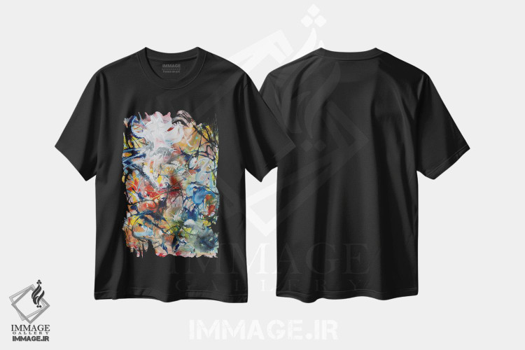 تیشرت طرح دار درهم تنیدگی ۷۰، آبستره اثر بلیک براشر | immage.ir
