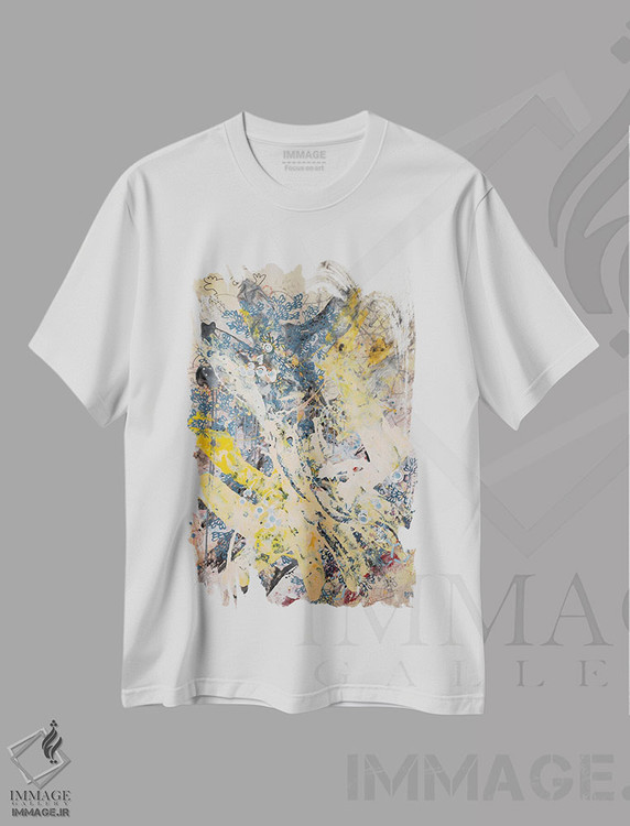 تیشرت طرح دار راحتی موجودات از درون، آبستره اثر بلیک براشر | immage.ir