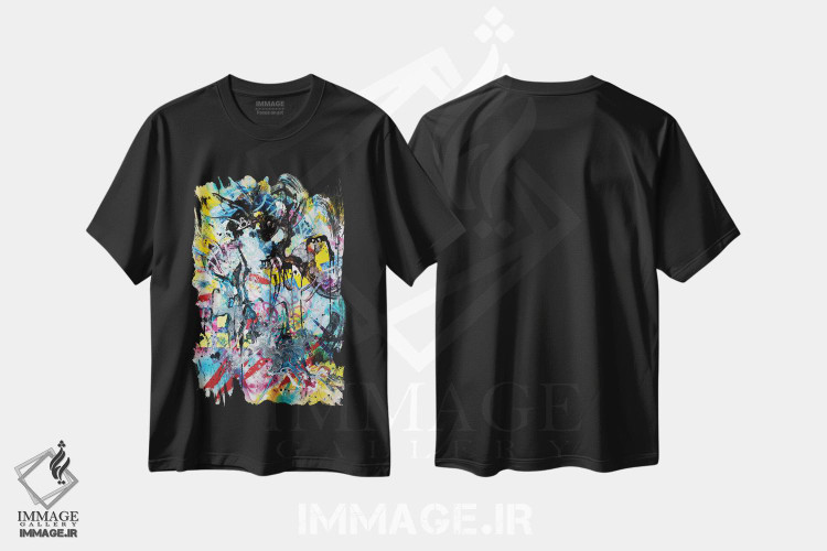 تیشرت طرح دار احساس اینکه در جلسهٔ اشتباهی نشسته ای، آبستره اثر بلیک براشر | فروشگاه ایماژ