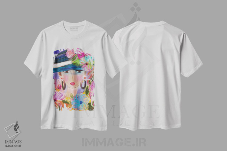 تیشرت طرح دار کلاه آبی، دکور معاصر اثر برندا بوش | فروشگاه ایماژ