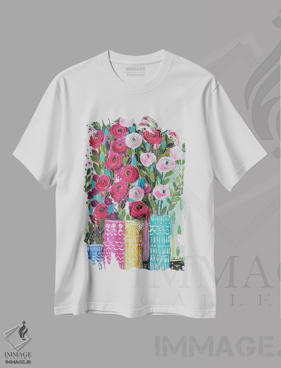 تیشرت طرح دار عشق در هواست، دکور معاصر اثر برندا بوش | فروشگاه ایماژ