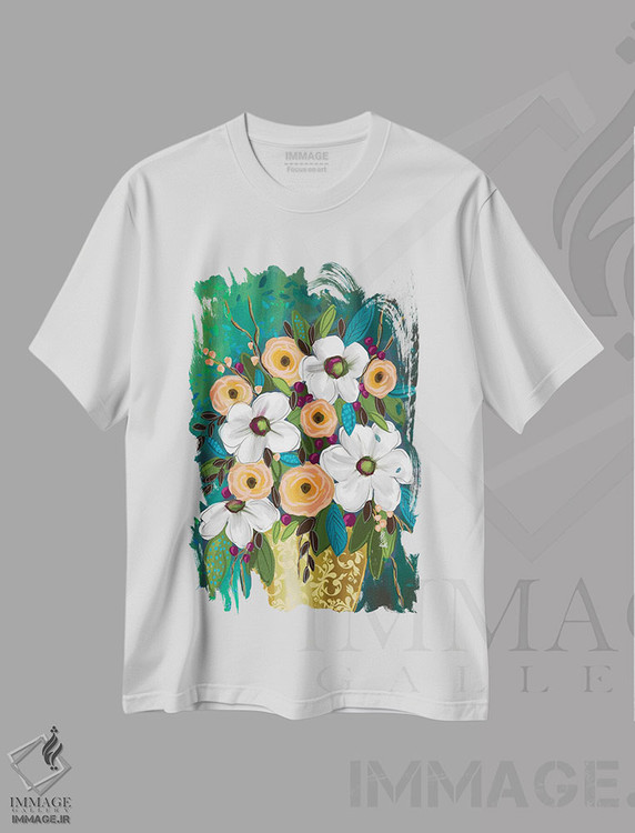 تیشرت طرح دار مگنولیای شیرین، دکور معاصر اثر برندا بوش | immage.ir