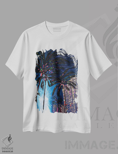 تیشرت طرح دار نمای کتلین، دکور معاصر اثر برندا بوش | فروشگاه ایماژ
