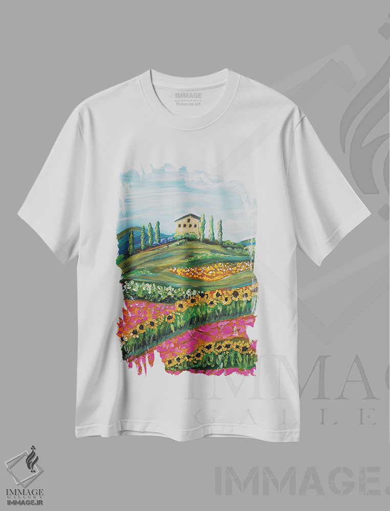 تیشرت طرح دار گل های توسکانی، دکور معاصر اثر برندا بوش | immage.ir