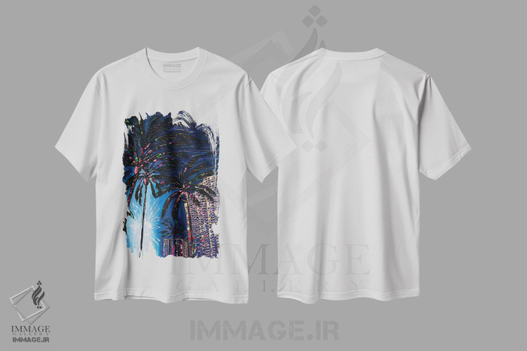 تیشرت طرح دار نمای کتلین، دکور معاصر اثر برندا بوش | فروشگاه ایماژ