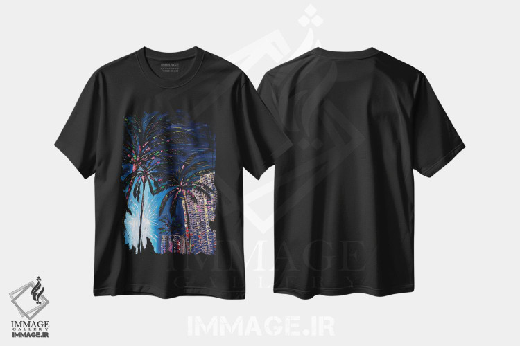 تیشرت طرح دار نمای کتلین، دکور معاصر اثر برندا بوش | immage.ir