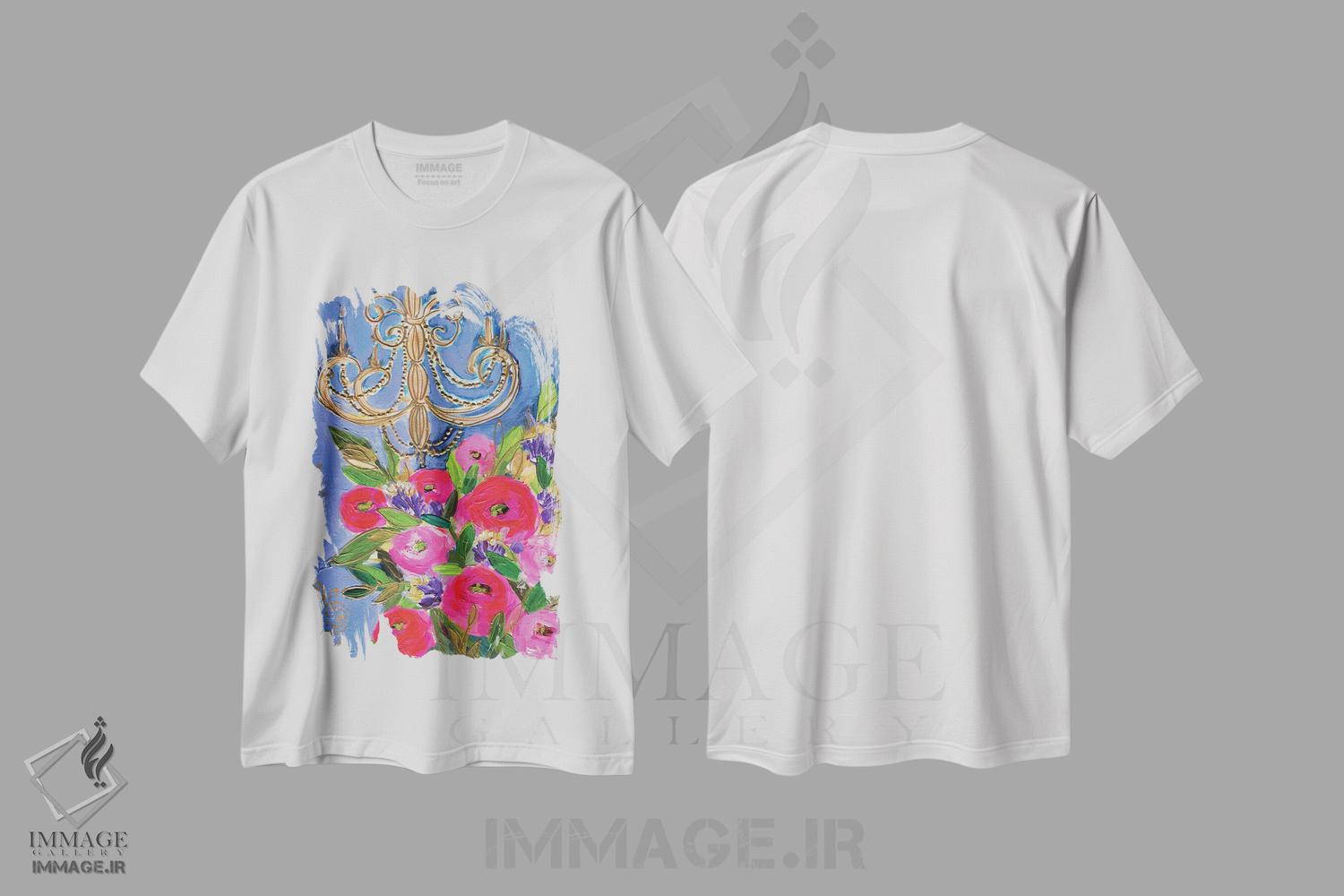 تیشرت طرح دار شکوه آبی، دکور معاصر اثر برندا بوش | immage.ir