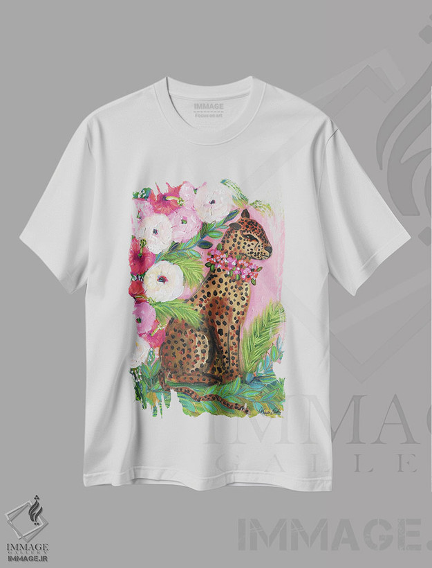 تیشرت طرح دار ملکهٔ جنگل، دکور بوهمی اثر برندا بوش | فروشگاه ایماژ