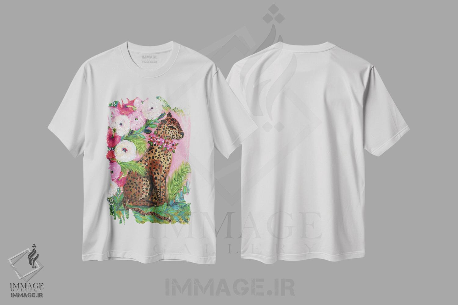 تیشرت طرح دار ملکهٔ جنگل، دکور بوهمی اثر برندا بوش | فروشگاه ایماژ