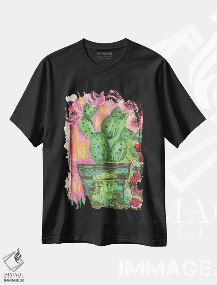 تیشرت طرح دار گل کاغذی، دکور معاصر اثر برندا بوش | immage.ir