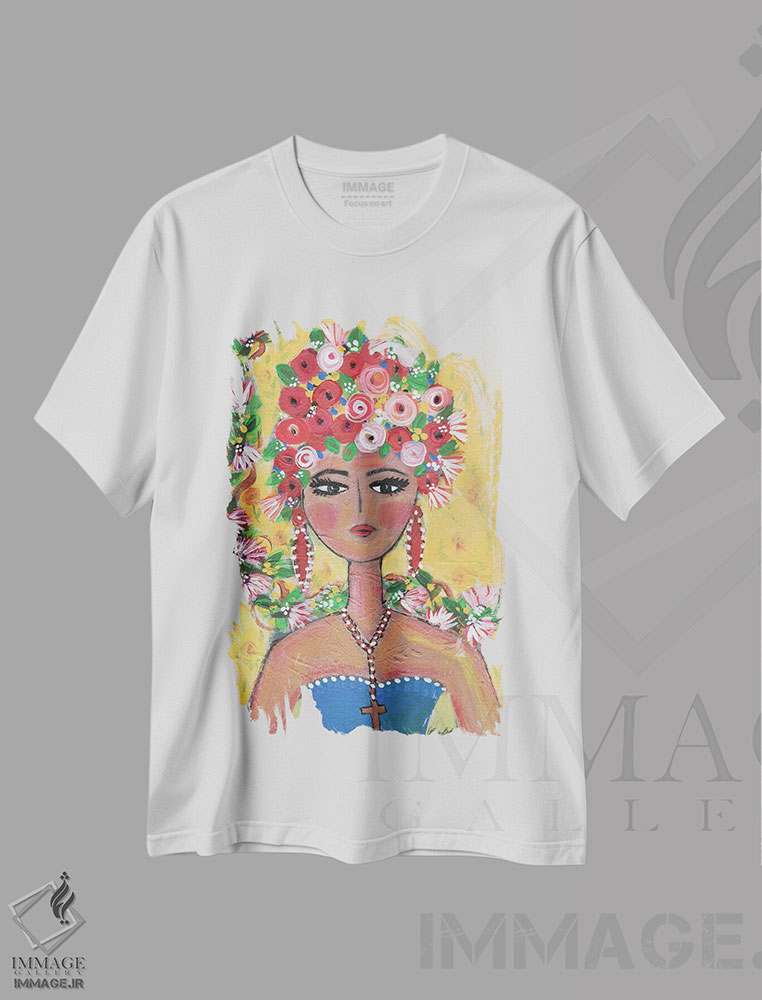 تیشرت طرح دار سنوریتای سایولیتا، تزئینی اثر برندا بوش | فروشگاه ایماژ