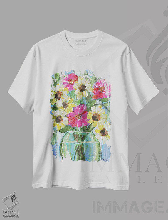 تیشرت طرح دار کاغذدیواری جدید، تزئینی اثر برندا بوش | فروشگاه ایماژ
