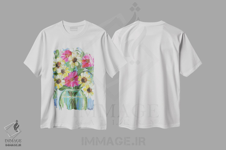تیشرت طرح دار کاغذدیواری جدید، تزئینی اثر برندا بوش | فروشگاه ایماژ