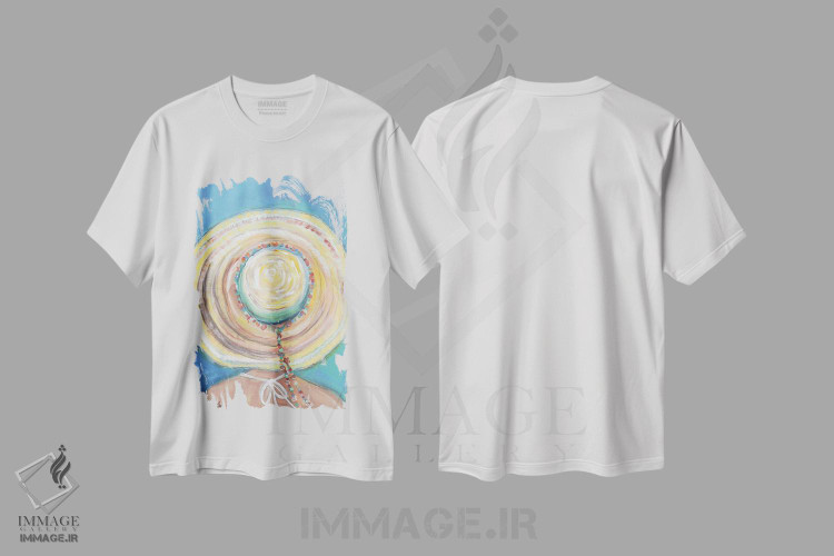 تیشرت طرح دار روزهای ساحلی، دکور معاصر اثر برندا بوش | فروشگاه ایماژ