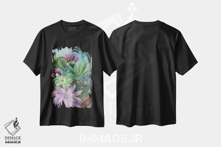 تیشرت طرح دار سبد ساکولنت ها، دکور معاصر اثر برندا بوش | فروشگاه ایماژ