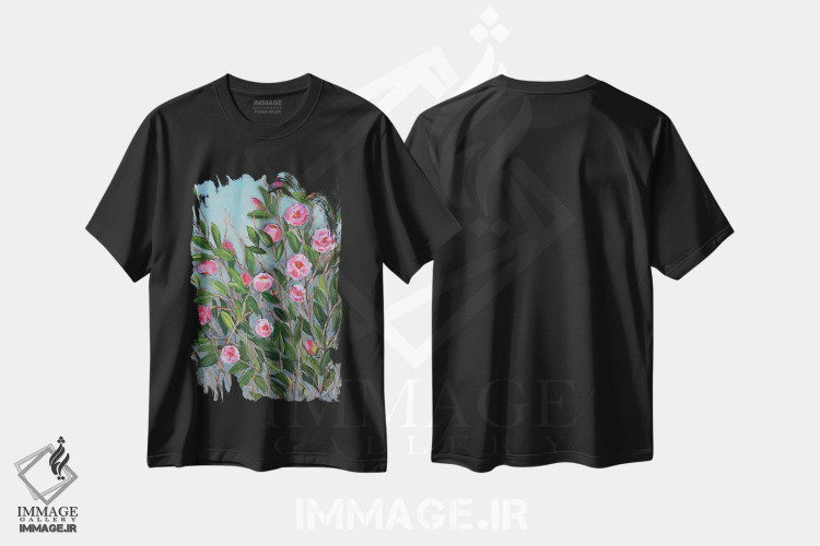 تیشرت طرح دار بوتهٔ کاملیا خاطرات، دکور معاصر اثر برندا بوش | immage.ir