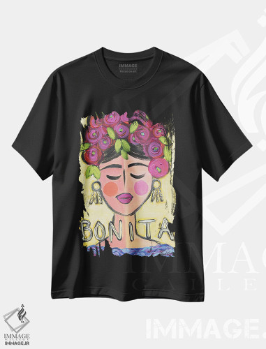 تیشرت طرح دار بونیتا بهترین دوست، دکور معاصر اثر برندا بوش | فروشگاه ایماژ