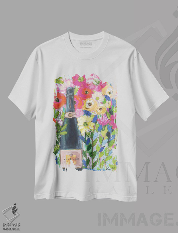 تیشرت طرح دار رز در تمام روز، تزئینی اثر برندا بوش | فروشگاه ایماژ