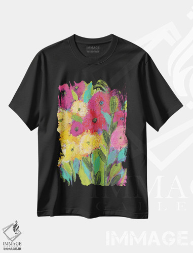 تیشرت طرح دار آفتاب بهاری، دکور معاصر اثر برندا بوش | فروشگاه ایماژ