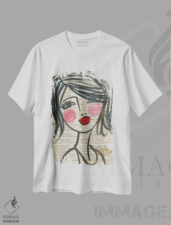 تیشرت طرح دار Please,بانو، لطفاً، تزئینی اثر برندا بوش | immage.ir