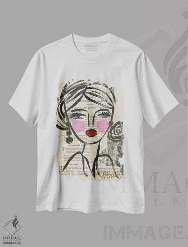 تیشرت طرح دار رز، تزئینی اثر برندا بوش | فروشگاه ایماژ